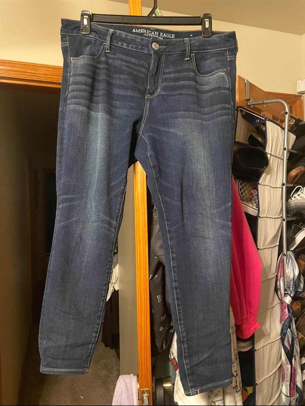 American Eagle Outfitters Dark Blue Stretch Skinny Jeggings